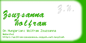 zsuzsanna wolfram business card